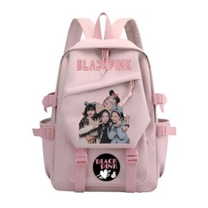 JAAIP Blackpink bag - blackpink merch black pink bag for girls stationery set school bag for girls merch, Pinkmembers Jisoo, Jennie, Rosé and Lisa