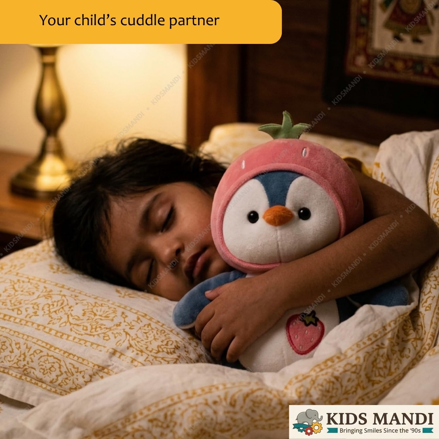 Kids Mandi® Fruit Penguin Soft Toy 25cm - Cute Plush Stuffed Animal with Fruit Hat for Kids, Boys & Girls | Ultra-Soft Cuddly Penguin Toy for Birthday Gifts & Room Decor | Washable - Image 5